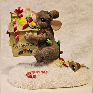 Charming Tails Figurine All The Trimmings Retired Vintage